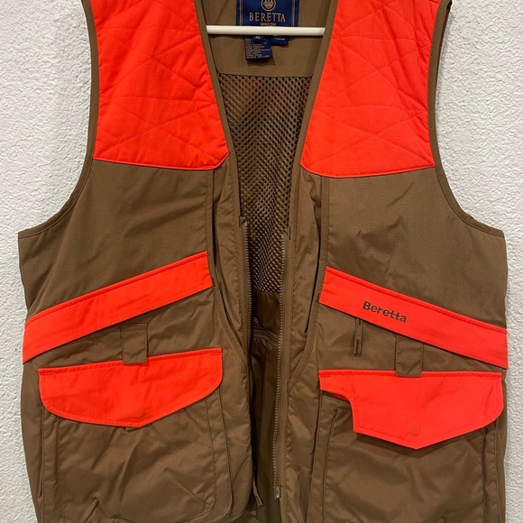 BERETTA  Shooting Vest Brown/orange 23500 size XL - Picture 1 of 3